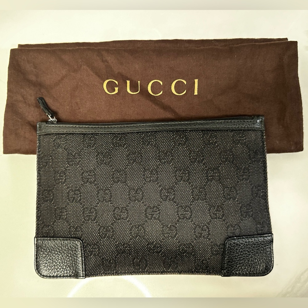 Gucci GG flat clutch bag pouch
